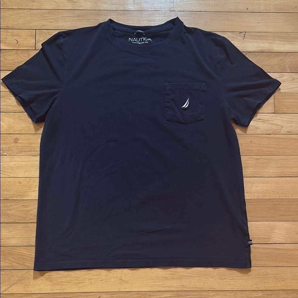 Nautica Navy Blue Short Sleeve Tee Classic Style